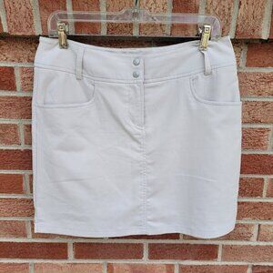 Adidas Clima Cool Skort Skirt Women's Size 8 Tan Built in Shorts Athletic Tennis